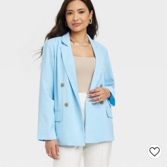 Relaxed Fit Essential Blazer - A New Day™ Blue - Picture 5 of 8